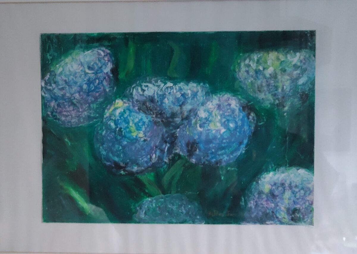 Tableau Hortensias pastels